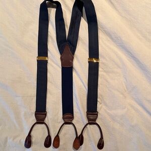 Men's Teal and Purple Silk Rothman’s Suspenders
